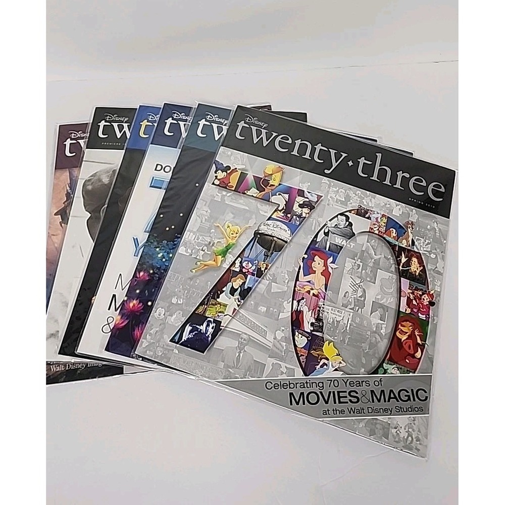 Disney Files Magazine 6 Total 2009/2010 Toy Story 70 Years Donald 75 Tangled